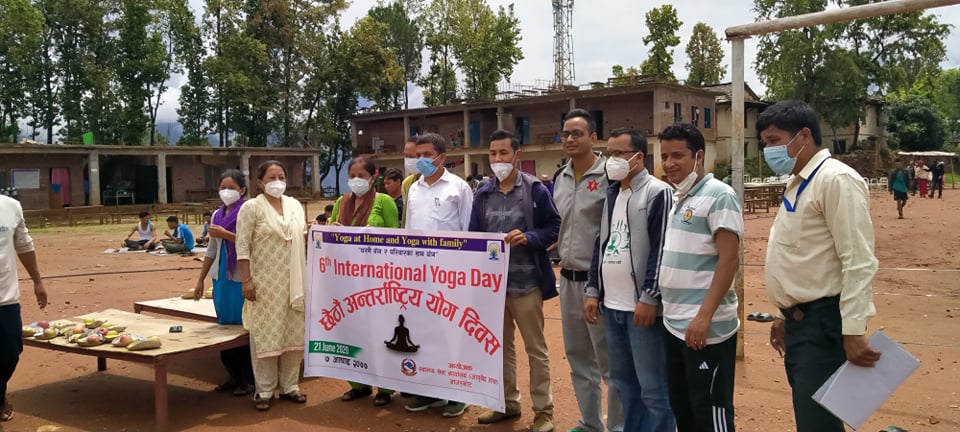 जाजरकोटमा छैटौं अन्र्तराष्ट्रिय योग दिवस मनाइयो